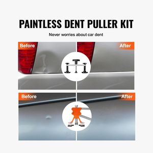 Kit di Riparazione Ammaccature Senza Vernice da 56 Pezzi, Sollevatore Dorato e Estrattore a Ponte, Linguette di Trazione per Riparazione Ammaccature Auto con Colla a Caldo, Attrezzatura per Riparazione Carrozzeria - Product Image 6