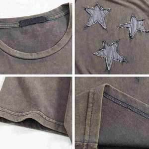 T-shirt à épaules tombantes en tissu doux, coupe ample, forme confortable pour un usage quotidien, looks décontractés et facile à assortir - Product Image 5