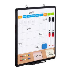 Lavagna Calendario Mensile 60x45 cm con Bordo in Sughero e Cornice in Alluminio 2-in-1 Magnetica Cancellabile a Secco per Casa - Product Image 5