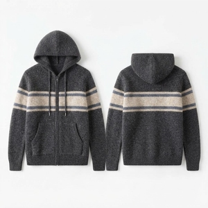 Custom Printed Knitted Jersey <b>Fabric</b> Men's Winter Hoodie Blank Wholesale Heavyweight Cotton Drop Shoulder Regular Sweatshirts - Product Image 1