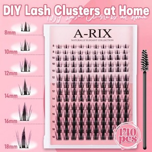 Extensions de cils A-RIX Manga Whispy Lash Clusters DIY, en PBT synthétique, imperméables, volume intense, pour greffe en salon et maquillage quotidien - Product Image 5