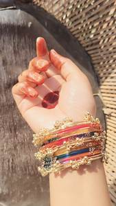 Nouveauté 2026 : Ensembles de bracelets en verre coloré de style cachemiri, indien, pakistanais et punjabi, bijoux de gros pour femmes, fabriqués par des professionnels. - Product Image 4