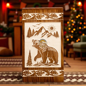 Handcrafted heels sun bird fly wave & Natural Wood Cremation Urn Ashes <b>Box</b> Artistic Funeral <b>Memorial</b> <b>Keepsake</b> by AYAANS - Product Image 1