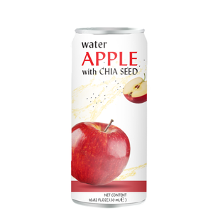 Venta al por mayor de puré de manzana 100% natural y saludable hecho en Vietnam, 330 ml, con semillas de albahaca, OEM ODM - Product Image 1