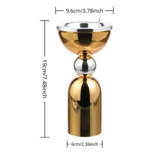 Quemador de Incienso de Pino Ecológico de Metal Dorado y Plateado de Lujo, Mabkhara, Incienso Árabe Oud, Decoración Moderna para el Hogar - Product Image 3