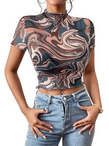 Women's Long Sleeve Going Out Tops Lace Sheer Floral Mesh Spring <b>Y2K</b> Clothes Mesh Floral Fitted <b>Shirts</b> - Product Image 2