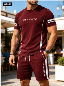 Conjunto Deportivo Transpirable para Hombre Webson, Camiseta y Pantalones Cortos con Estampado Tie-Dye 3D, Bloques de Color, Secado Rápido, Ropa de Verano, Superventas - Product Image 6