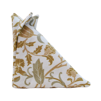 Serviettes en lin à imprimé floral beige et vert faites à la main tissu réutilisable carré pour Table à manger mariage et décor de fête