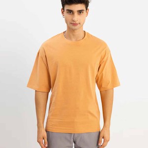 Camiseta de Punto de Alta Calidad de Secado Rápido Estilo Inglés, Marca Personalizada, Color Sólido, Corte Holgado, Talla Grande, Personalizable - Product Image 2