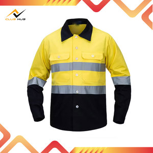 Camisa de Trabajo Reflectante de Alta Visibilidad en Oferta, Manga Larga, Transpirable, de Algodón, Tallas Grandes, Ropa de Seguridad de Alta Visibilidad, Logotipo Personalizado - Product Image 4