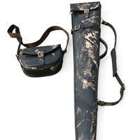Étui de transport pour fusil en cuir véritable vintage avec doublure en fourrure, équipement de chasse, fournisseur OEM