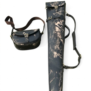 Leather Shotgunn GunbBag Slip Vintage Genuine Leather Shooting <b>Case</b> with Fur Lining Hunting Gear OEM Supplier - Product Image 1