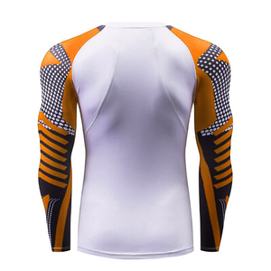 ผู้ผลิต OEM ชุดกีฬา MMA Rash Guard สำหรับผู้ชาย พิมพ์ลาย 3 มิติ แบบระเหิดสี  รัดรูป แขนยาว - Product Image 2