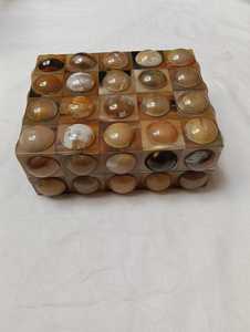 Caja de Almacenamiento de Joyas con Incrustaciones de Cuerno de Búfalo Natural Hecha a Mano, Diseño Geométrico, Caja para Guardar Objetos Pequeños para Decoración del Hogar y Regalos Empresariales - Product Image 4