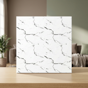 Foshan Fatong petit échantillon de carrelage en porcelaine émaillée en noyer blanc finition mate rustique 400x400mm carrelage mat en céramique de couleur blanche - Product Image 2