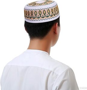 Chapeau Kufi d'été pour homme, casquette religieuse élégante pour la prière, chapeau de prière décontracté pour musulmans, chapeau Taqi en coton, chapeau islamique musulman pour l'Arabie Saoudite - Product Image 6