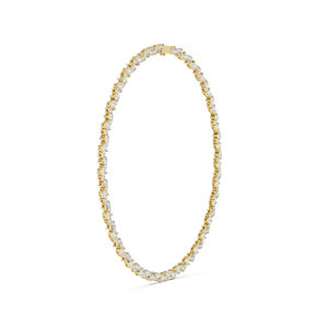 Collier en or blanc 14 carats avec diamant de laboratoire en forme de poire/rond, cadeau d'anniversaire |   Nouveau diamant cultivé - Product Image 6