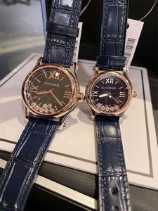 Montre de luxe haut de gamme 30 mm, cadran ciel étoilé, diamants flottants, bracelet en cuir de crocodile bleu, acier inoxydable 316, montre-bracelet élégante V2 - Product Image 1