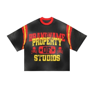 Ensemble tendance 2 pièces personnalisé été 2026 avec logo sérigraphié, short délavé et t-shirt à col rond - Product Image 2