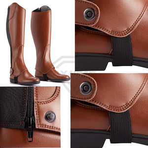 Pro Quality Factory Wholesale Custom Horse Leather <b>Chaps</b> Low Moq Solid Color Comfortable New Fashion <b>Riding</b> Men Leather <b>Chaps</b> - Product Image 5