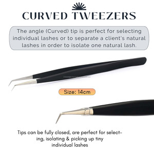 Logo personnalisé pince à cils outil applicateur volume pince à épiler extensions de cils différentes couleurs et formes pince à épiler pour cils - Product Image 5
