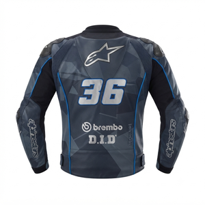 Men’s Cowhide Leather <b>Racing</b> <b>Jacket</b>/Chaqueta MotoCP Style CE Level 2 Armor Motorcycle Track Riding Protective Gear CE - Product Image 2
