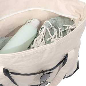 Sac fourre-tout en toile de coton personnalisable grande capacité, nouvelle arrivée, avec poche zippée, design uni, sacs de shopping personnalisés - Product Image 4