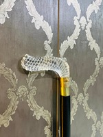 Bastón de Madera de Palisandro de Diseño Artesanal del Viejo Mundo con Mango Transparente de 3 Secciones - Bastón Multifuncional de Uttarakand