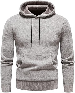 เสื้อมีฮู้ดโฆษณาผ้าฝ้ายสีทึบโลโก้ที่กำหนดเองชุดทำงานมีฮู้ดปิดห่วงสไตล์องค์กรวัฒนธรรมองค์กรแบบเรียบย้อมสีพิมพ์ลายฤดูใบไม้ร่วง - Product Image 1