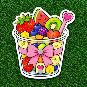 Taza de Frutas de Acrílico Bonita y Sostenible con Logotipo Personalizado, Cuchara en Forma de Corazón, Taza con Lazo, Instrumento de Belleza, Servicio OEM - Product Image 2