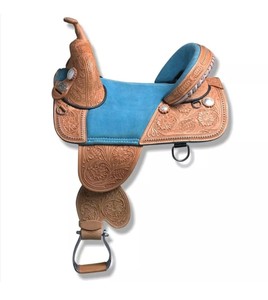 TI101OA069 Customized Western English Genuine Premium Leather <b>Treeless</b> Horse <b>Saddle</b> Stainless Steel Hardware for Riding - Product Image 1
