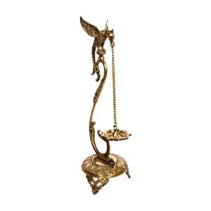 Vase de table en métal doré pour le dieu Ganesha, idéal pour les anniversaires, Diwali, Diya, cloche, déménagement, Ganesh Chaturthi, Puja, chambre, maison, temple - Product Image 2
