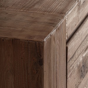 Buffet moderne rustique en bois massif, meuble de rangement minimaliste pour salle à manger, hôtel et villa - Product Image 5