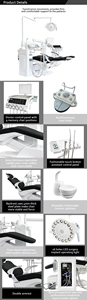 Unidad de Sillón Dental de Alta Calidad y Popular, Lámpara Quirúrgica LED de 16 Orificios, Diseño de Doble Brazo, Equipo para Hospitales y Clínicas, Marco de Aluminio, CE - Product Image 6