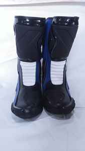 Botas de Motociclismo, Botas de Cuero Blindadas para Motociclistas, con Cremallera Lateral, Suela Antideslizante, Botas de Turismo para Hombre y Mujer - Product Image 2