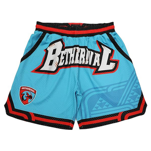 Shorts de sport amples en maille pour hommes, style hip-hop urbain personnalisé, grande taille, pour le basketball 2026 - Product Image 3
