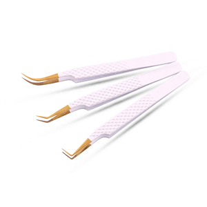 Pince à cils professionnelle en acier inoxydable à pointe fine pour extensions de cils – Outil d'extension de cils 784 - Product Image 3