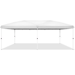 Tendone a baldacchino bianco da 20 piedi con 6 pannelli in rete e 2 porte, 4 lati in rete, telaio in ferro da 10/20 mm, gambe da 10/22 mm, 10x20 piedi, monostrato - Product Image 5