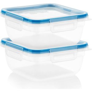 2-Pack <b>Plastic</b> Total Solution 5.5-Cup Leakproof and Airtight Food Storage <b>Containers</b> with <b>Square</b> Locking Lids - Product Image 1