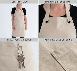 Wholesale Custom Logo Sleeveless Bib <b>Aprons</b> Plain Cotton Waterproof Kitchen <b>Apron</b> Chef Cafe <b>BBQ</b> Food Cooking Cleaning - Product Image 4