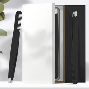 Pinzas para Cejas de Acero Inoxidable de Alta Calidad a Precio de Fábrica, con Punta Inclinada y Peine, Herramienta de Belleza Duradera y Ligera - Product Image 4