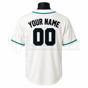 Camiseta de Béisbol Personalizada con Impresión a Medida, 100% Poliéster, Uniforme de Equipo Sublimado, Camisa con Botones, Secado Rápido, Transpirable, OEM, ODM - Product Image 2