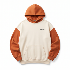 Sudadera con Capucha de Algodón Grueso Estilo Urbano, Logotipo Personalizado, Hombros Caídos, Dos Colores, Informal, para Hombre - Product Image 4