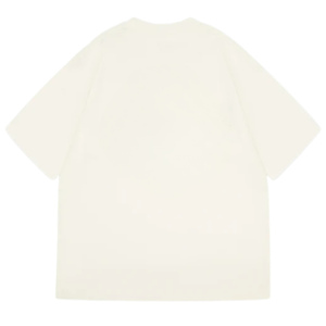 T-shirt en coton surdimensionné pour homme, logo minimaliste sur la poitrine, streetwear, manches courtes, tee-shirt décontracté, mode, vente en gros, fabricant OEM - Product Image 2