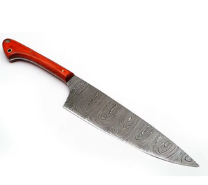 High Quality Custom Handmade Durable Damascus Steel Chef <b>Knife</b> Dishwasher <b>Safe</b> Ambidextrous Modern Brushed Finish Prestige - Product Image 4