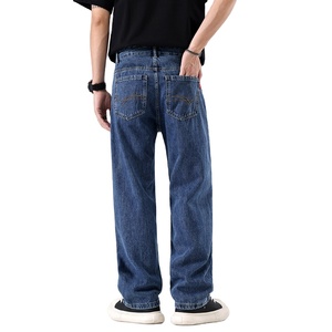 Wholesale Men's Summer Casual Mid-Rise Breathable Denim Jeans Pant Cotton/Spandex Eco-Friendly Color Fade Proof <b>Light</b> <b>Cheap</b> - Product Image 2