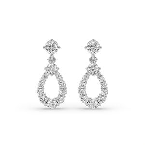 Boucles d'oreilles en diamant de laboratoire rond brillant de 1,54 carat, or 14K 10K, style unique et léger, vente en gros, fournisseur de bijoux B2B - Product Image 1