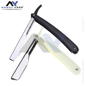 Best Price Custom Logo Eco-Friendly Straight Razors Classic <b>Plastic</b> Handle Manual Safety Shaver for Salons Throat-friendly - Product Image 5