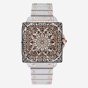 Montre de luxe unisexe AMBER JEWELS en or jaune avec cadran ajouré, verre saphir, analogique, fermoir déployant de sécurité, 46 mm, étanche 3 ATM - Product Image 2