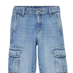 Jean cargo en coton élasthanne pour garçons, taille mi-haute, élastique, 6 poches, délavé, respirant, séchage rapide, pantalon décontracté - Product Image 5